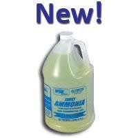 Bleach and ammonia cleaning solutions, available in various types and quantities.
