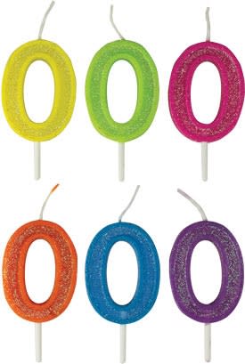 Glitter Number Birthday Candles