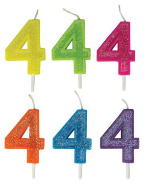 Glitter Number Birthday Candles