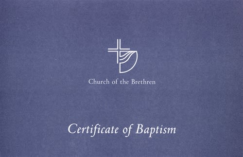 Certificate of Baptism