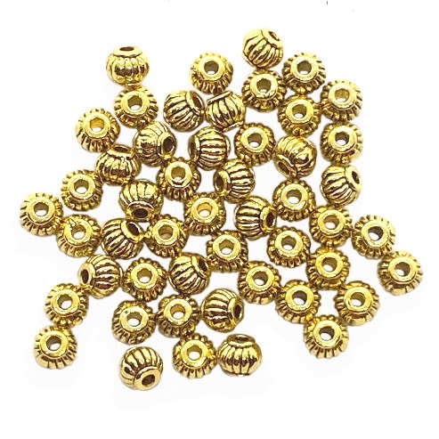 Indonesian style spacer beads, antique gold beads, antique gold