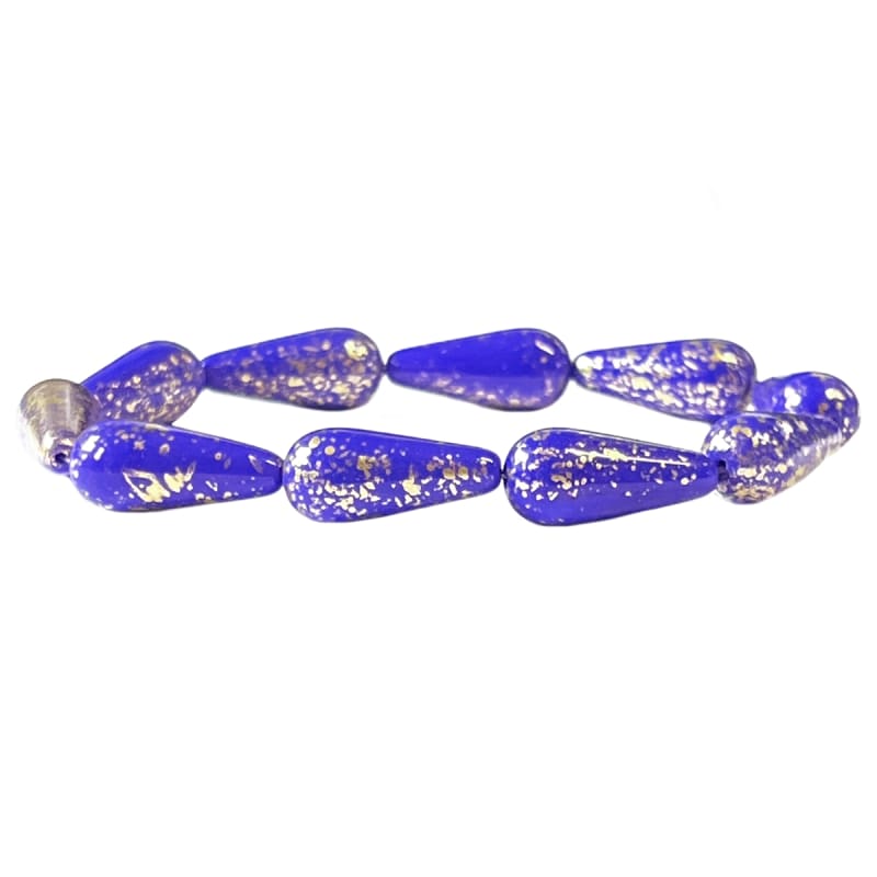 cobalt blue drop beads, teardrop beads, cobalt beads, 9x20mm beads, beads,  B'sue Boutiques, Czech glass