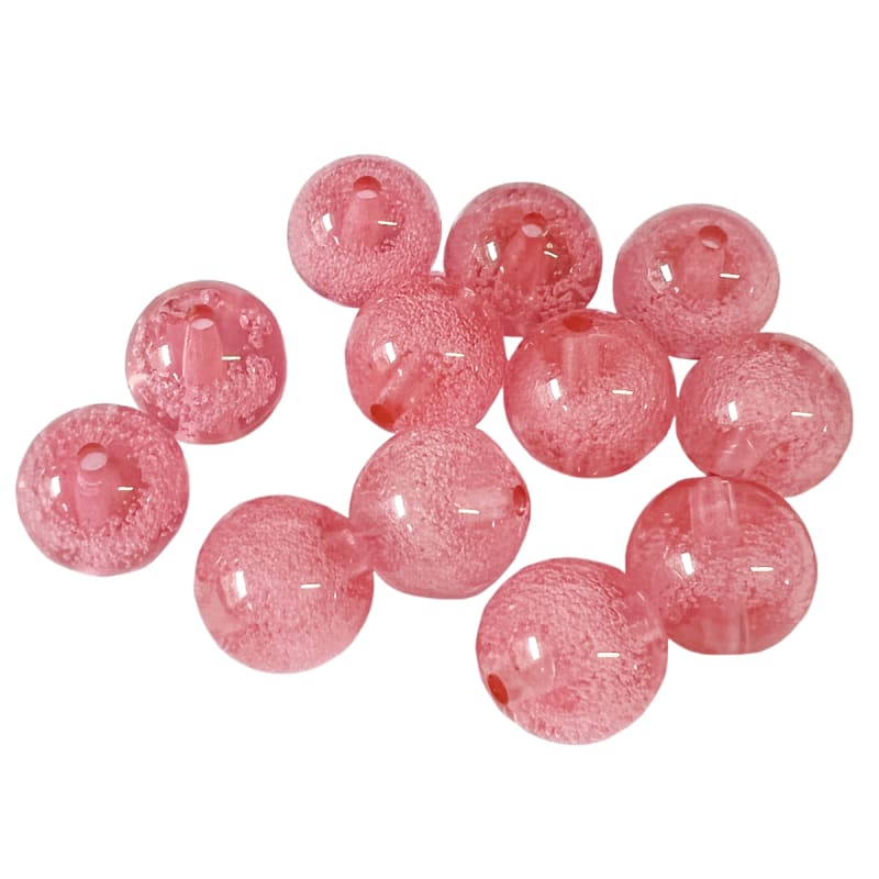 pink salmon champagne bubble beads, bubble beads, controlled
