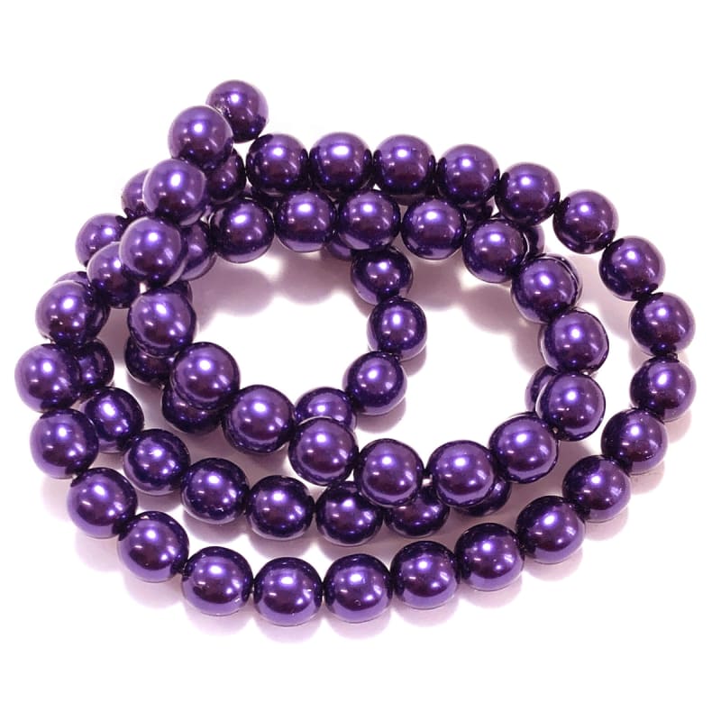 Purple pearl beads, pearl beads, 8mm bead, glass pearl, Czech, B'sue  Boutiques, bead, jewelry making, beading supplies, vintage supplies, pearl,  pearl