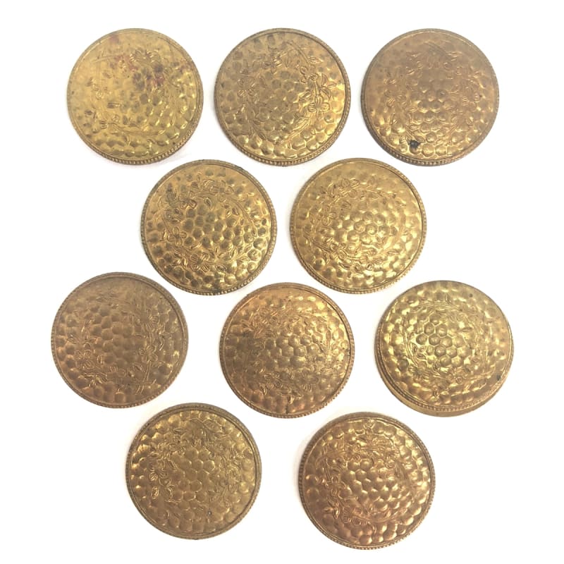 hammered medallions, round, Patina brass, 07428, raw brass, unplated brass, brass  medallions, round medallions, 22mm, hammered
