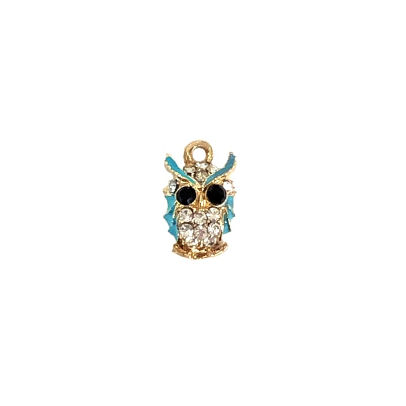 Owl with Rhinestones Charms