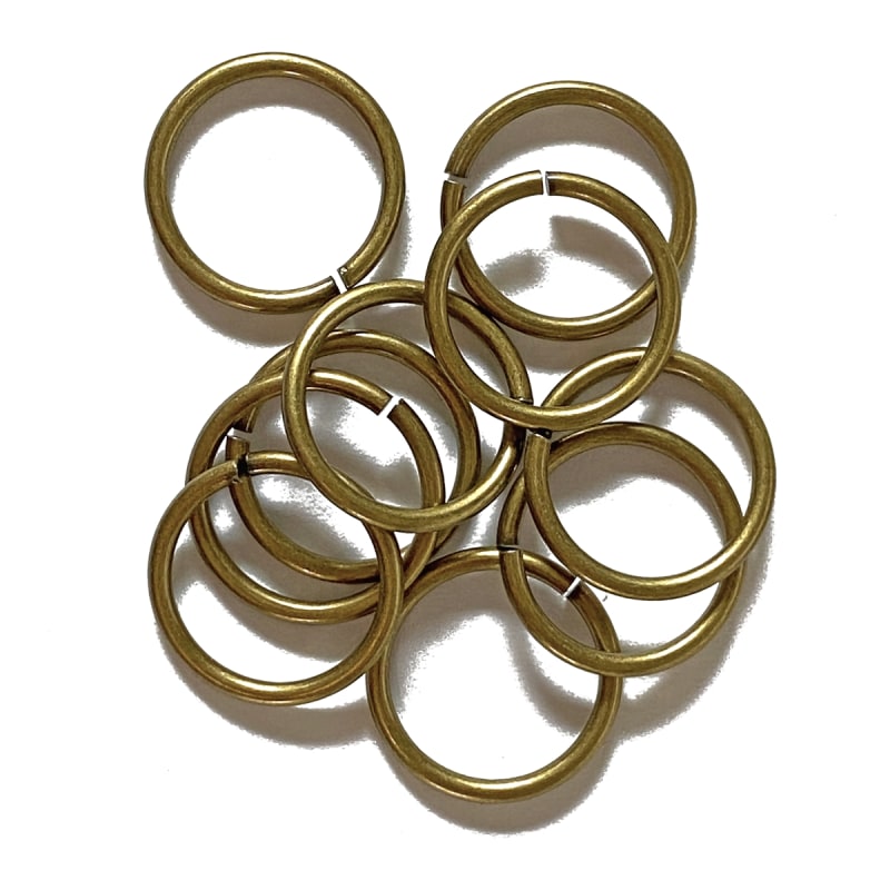 Heavy Jump Rings, 15 mm, 15 gauge, 02829, brass ox finish, B'sue Boutiques,  Jewelry Supplies, extra large jump rings, thick jump rings, purse