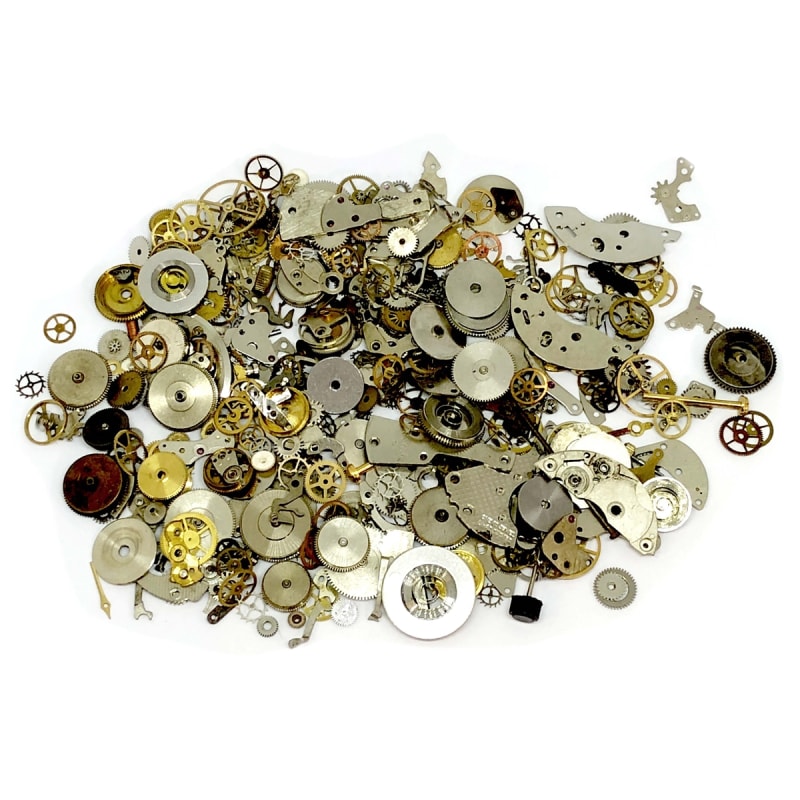 Watch Parts, Vintage Watch Movements Parts Lot Grouping of Six Round,  Jewelry and Craft Supply 