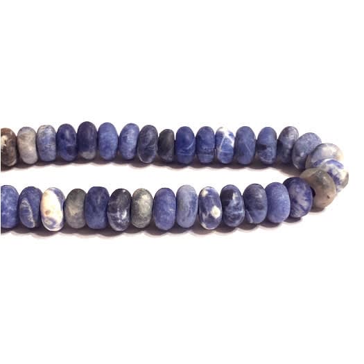 Natural Matte Sodalite Beads, Blue Matte Gemstone Beads, Stone