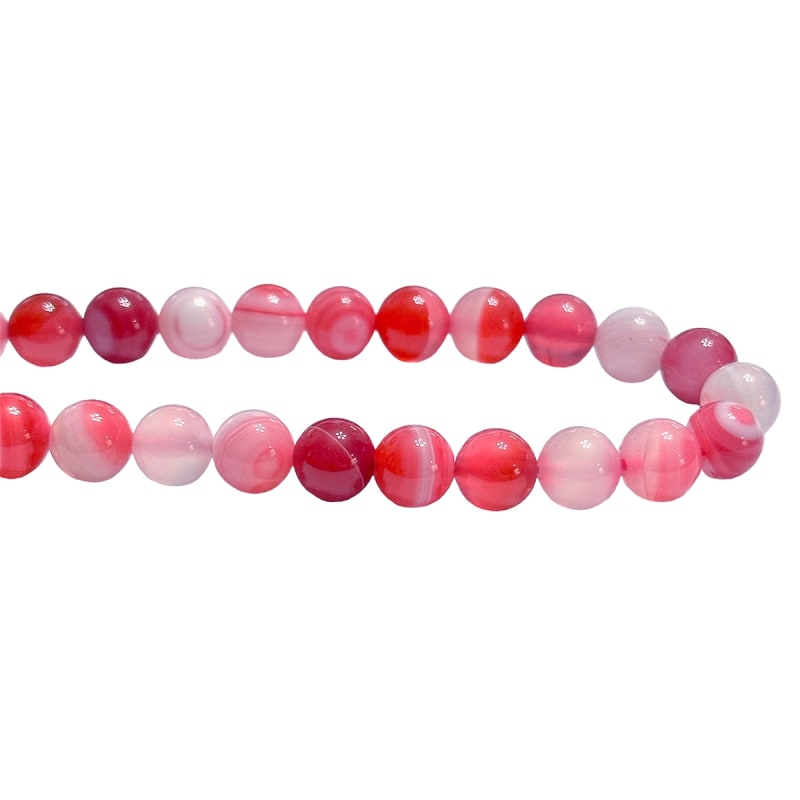 STONE BEAD BRACELET 8 MM CANDY PINK STONE BEAD BRACELET 8 MM CANDY PINK