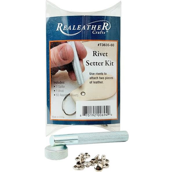 rivet setter kit, realeather crafts, rivet tool, rivet setter, jewelry  making, crafts, mixed media, leather, setter