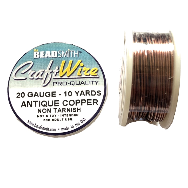 antique copper wire, jewelry wire, bead smith, 20 gauge, antique