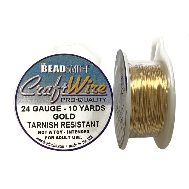 bead smith 24 gauge gold craft wire, 24 gauge wire, gold wire