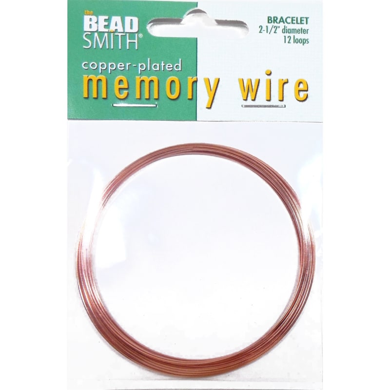 Round Memory Wire, Copper Plate, 2 1/2 inch, bracelet wire, jewelry wire,  craft wire, jewelry