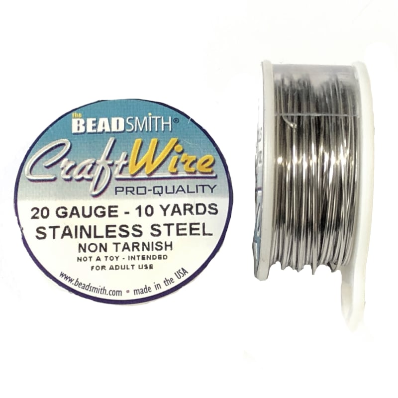 stainless steel wire, jewelry wire, bead smith, 20 gauge, steel wire, craft  wire, non tarnish, 10