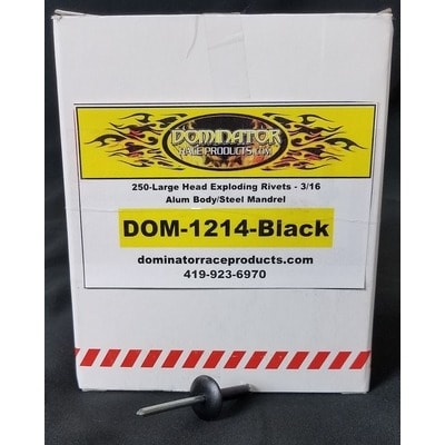 Dominator Race Products 3/16 Exploding Rivets - Black