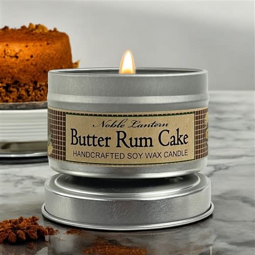 Butter Rum Cake Tin Candle