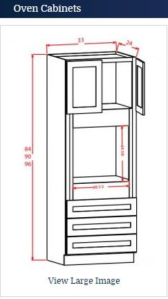 Unfinished Birch Shaker Oven Cabinet 3396
