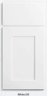 White L10 Cabinet Door Sample | Cabinets4Sure