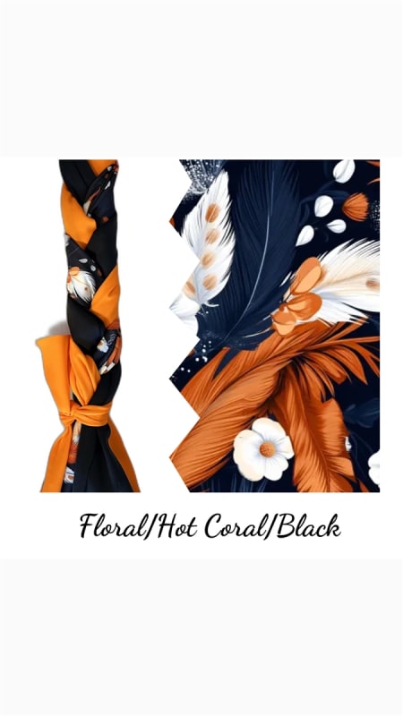 Floral/Hot Coral/Black