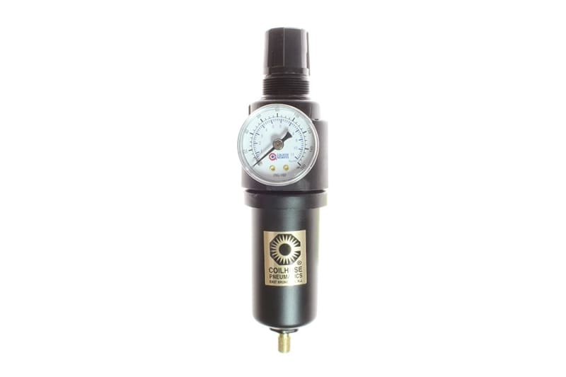 Coilhose -1/4" Integral Filter/Regulator, Gauge, Auto Drain, Metal Bowl