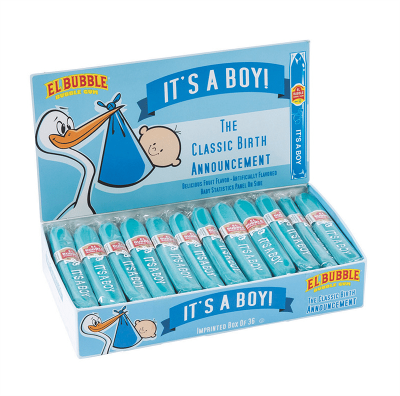 Its A Boy Blue Bubble Gum Cigar