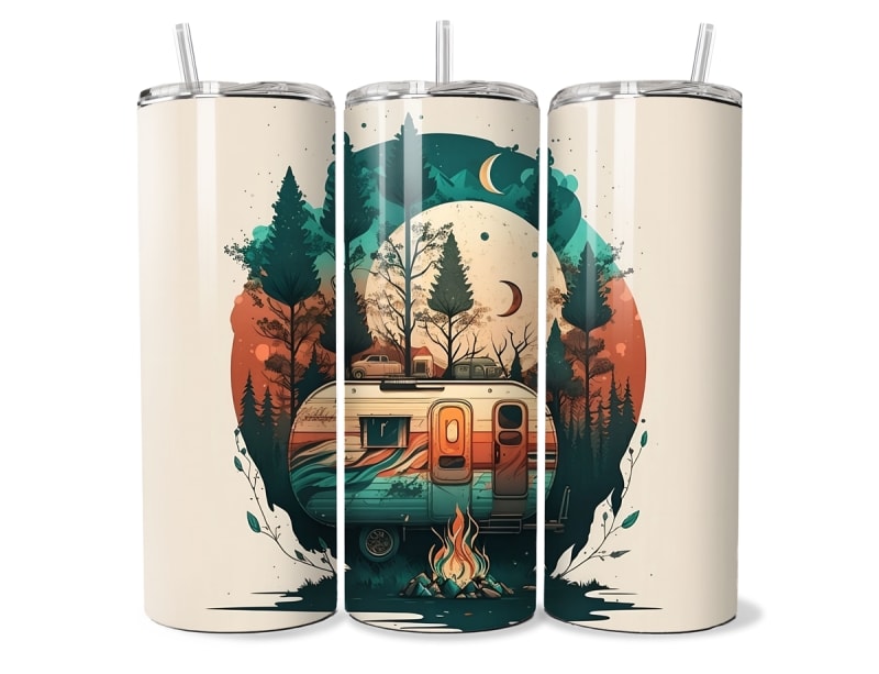 Camping Camper Tumbler 1