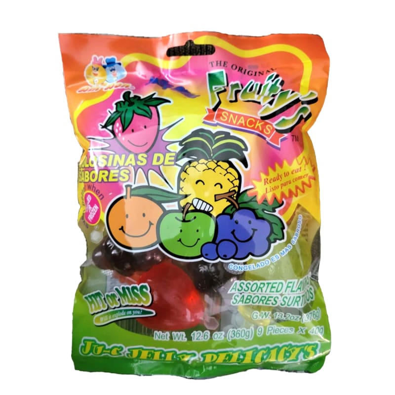Din Don Fruitys Ju-C Jelly Fruit Snacks trending candy.