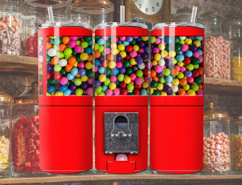 Gumball Machine Skinny Tumbler