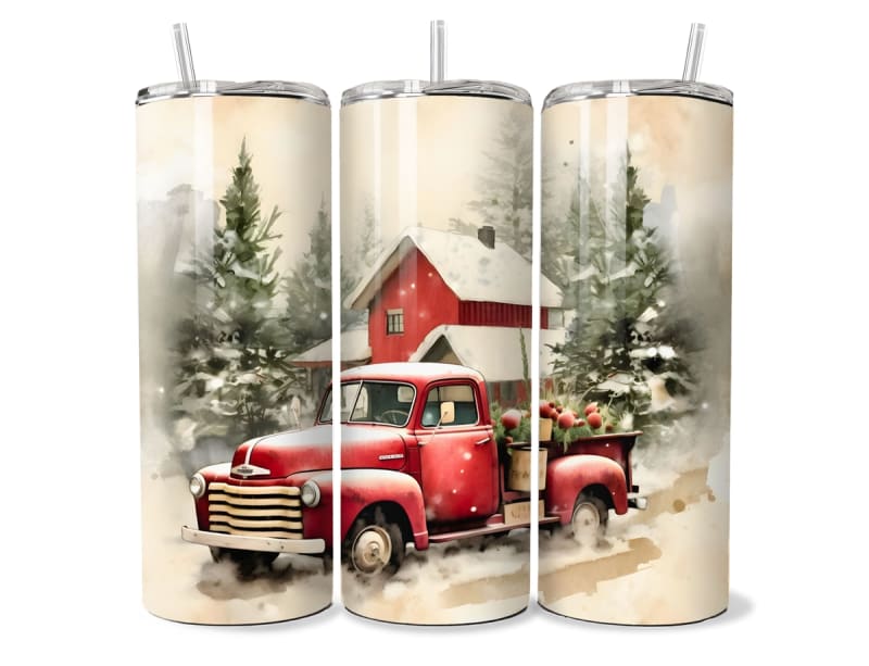 Vintage Country Christmas Tumbler