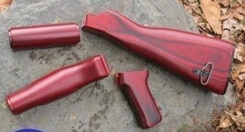 photo of AK47 RUSSIAN RED WOOD STOCK SET