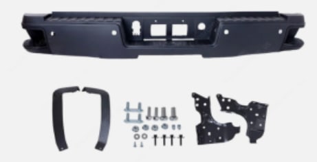 Rear Step Bumper With Sensor Holes 2018 GMC Sierra 1500 Denali 6.2L