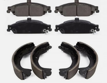 Front & Rear Ceramic Brake Pads And Drum Shoes