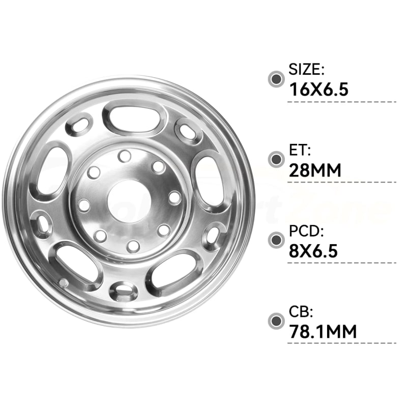 4 Rims With Cap (16", 8 Lug)
