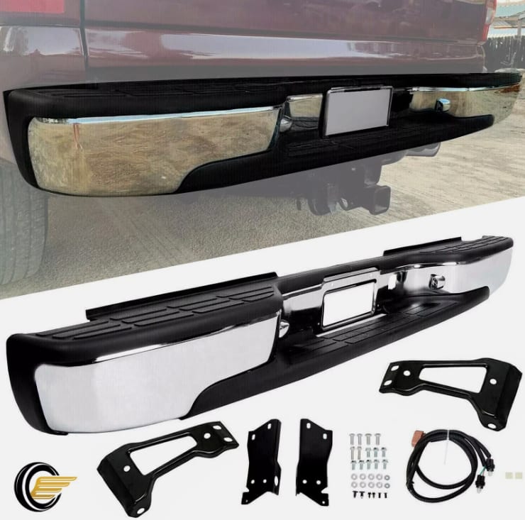 New Chrome Complete Rear Bumper, 2006 Chevrolet Silverado 2500 HD