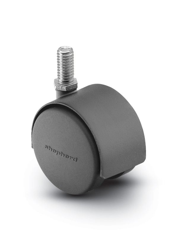 PPA50637FB Pacer Hooded Stem Caster 50mm Diameter 3/8" x 3/4" Threaded Stem 75 lbs