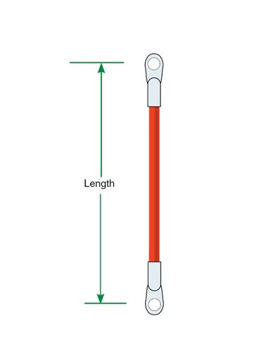 205611-025 QuickCable 6 GA 20" Red 3/8" Golf Cart Cable (25 PCS)