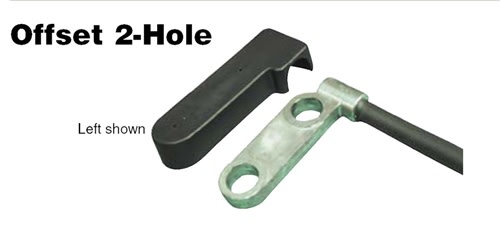215807-025R QuickCable Red/Left Leadhead Shroud 2-Hole 3.00"