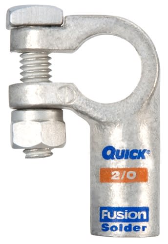 426320-2001N QuickCable 2/0 GA Negative Left Elbow Clamp Fusion Solder Battery Connector