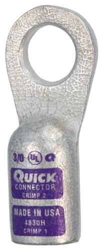 4830-005H QuickCable 3/0 GA 1/2" Stud Crimpable Terminal (5 Pack)