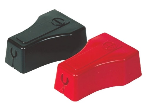 5704-025R QuickCable 4 & 6 GA Red Straight Clamp Terminal Protector