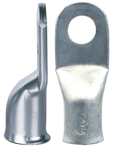 5952-010D QuickCable 4 GA 1/4" Stud Straight Copper Tube Lug (10 Pack)