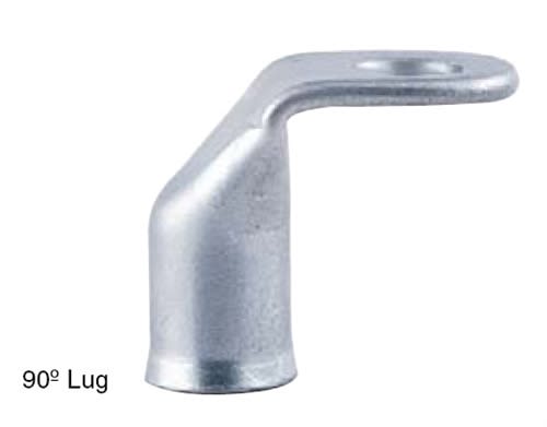 5956-010DL QuickCable 2/0 GA 1/4" Stud 90 Degree Copper Tube Lug (10 Pack)