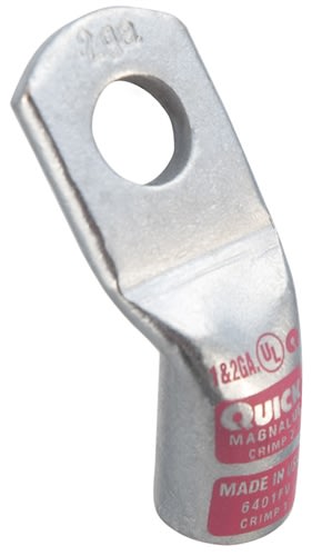 6430-050FV QuickCable 3/0 GA 3/8" Stud 45 Degree Magna Lug (50 PCS)