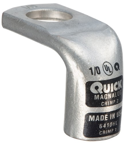 6430-050HL QuickCable 3/0 GA 1/2" Stud 90 Degree Magna Lug (50 PCS)