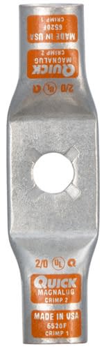 6520-005F QuickCable 2/0 GA 3/8" Stud Dual Locking Anti-Rotating Stackable Magna Lug (5 Pack)