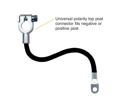 7027-001 Top Post Battery Cable 4 Gauge 27" Long Black / Negative (Each)