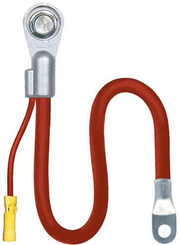 8350-001 QuickCable 4 Ga 50" Side Terminal Battery Cable with Lead Red Positive (Each)