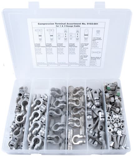 9103-001 QuickCable 1 & 2 GA Compression Connector Kit