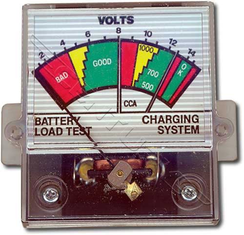 900108 Associated Horizontal Volt Meter With Test & State Of Charge 6026